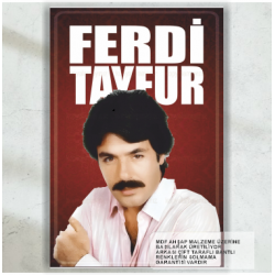 arabesk müzik baba ferdi tayfur portre ev dekorasyon tablo retro ahşap poster