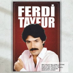 arabesk müzik baba ferdi tayfur portre ev dekorasyon tablo retro ahşap poster
