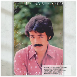 arabesk müzik ferdi tayfur gençlik nostaljik tablo retro ahşap poster