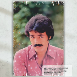 arabesk müzik ferdi tayfur gençlik nostaljik tablo retro ahşap poster