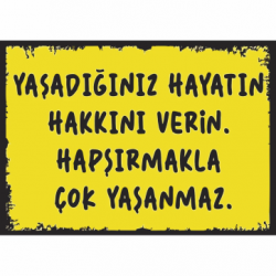 HAYATIN hakkını verin motivasyon komik sözler duvar yazıları retro ahşap poster tablo HAYATIN hakkını verin motivasyon komik sözler duvar yazıları retro ahşap poster tablo