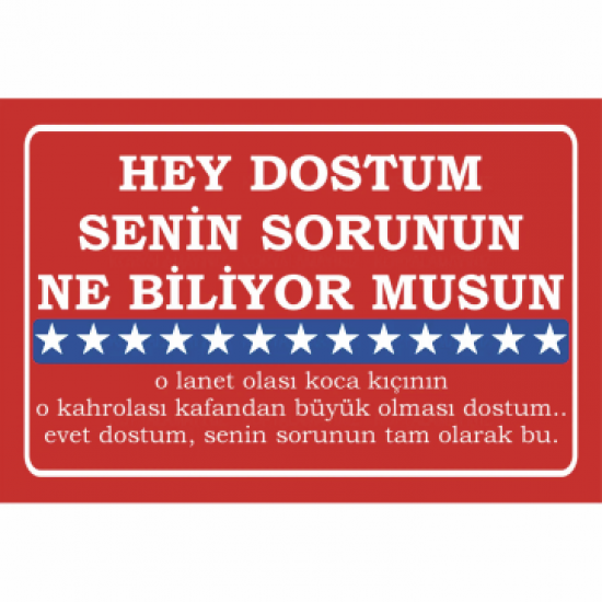 dostum senin sorunun ne biliyor musun amerikan filmleri meşhur replikler duvar yazıları ahşap poster