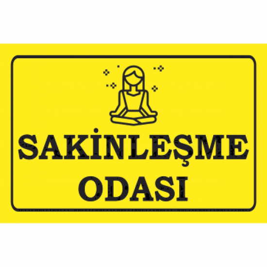 sakinleşme odası uyarı levhası yoga meditasyon komik sözler duvar yazıları retro ahşap poster