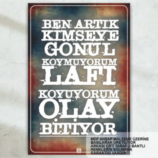 lafı koyuyorum komik atarlı esprili duvar yazıları retro ahşap poster tablo