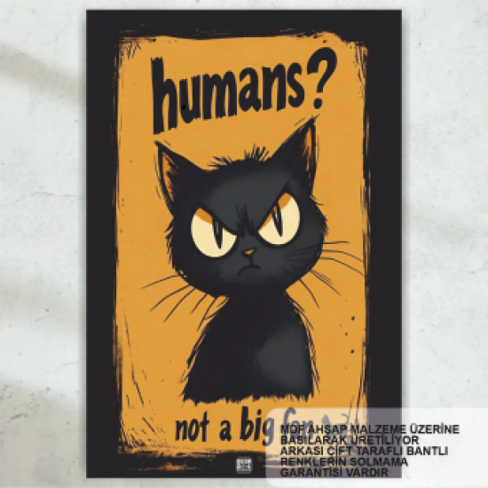 kediler insanlar komik esprili sözler duvar yazıları retro ahşap poster tablo
