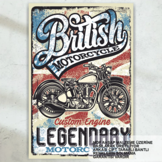  ingiltere britanya motor yarışı spor ev dekorasyon tablo retro ahşap poster