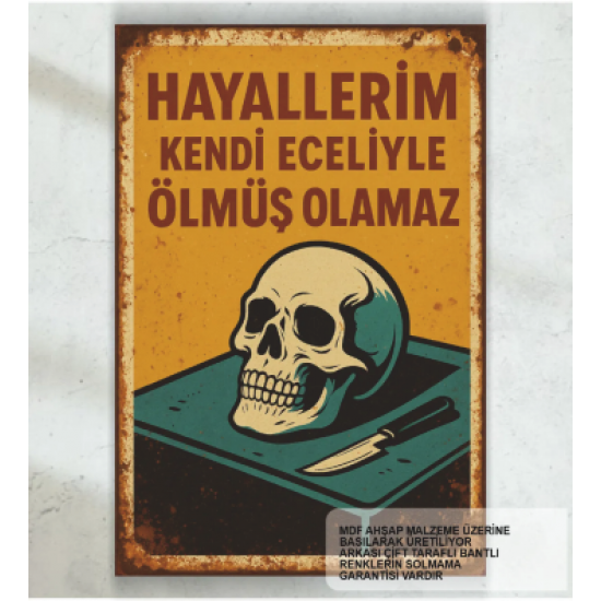 hayallerim kendi eceliyle ölmüş olamaz komik esprili sözler duvar yazıları retro ahşap poster tablo hayallerim kendi eceliyle ölmüş olamaz komik esprili sözler duvar yazıları retro ahşap poster tablo