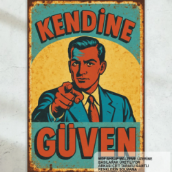 kendine güven kişisel gelişim motivasyon psikoloji sözler duvar yazıları retro ahşap poster