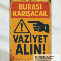 komik yeşilçam replikleri duvar yazıları burası karışacak vaziyet alın retro ahşap poster tablo