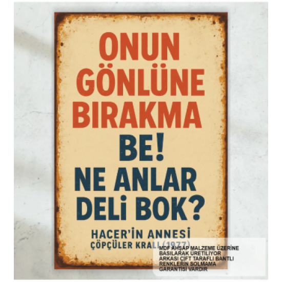  yeşilçam türk sineması replikleri duvar yazıları ayşen gruda retro ahşap poster tablo