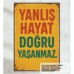 yanlış hayat doğru yaşanmaz psikoloji kişisel gelişim motivasyon duvar yazıları retro ahşap poster  yanlış hayat doğru yaşanmaz psikoloji kişisel gelişim motivasyon duvar yazıları retro ahşap poster