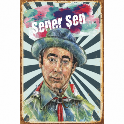 şener şen yeşilçam türk sineması retro ahşap poster tablo