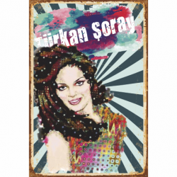 türkan şoray yeşilçam türk sineması retro ahşap poster tablo