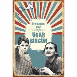 uçurtmayı vurmasınlar yeşilçam türk sineması replikler retro ahşap poster tablo