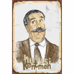 hulusi kentmen yeşilçam türk sineması retro ahşap poster tablo