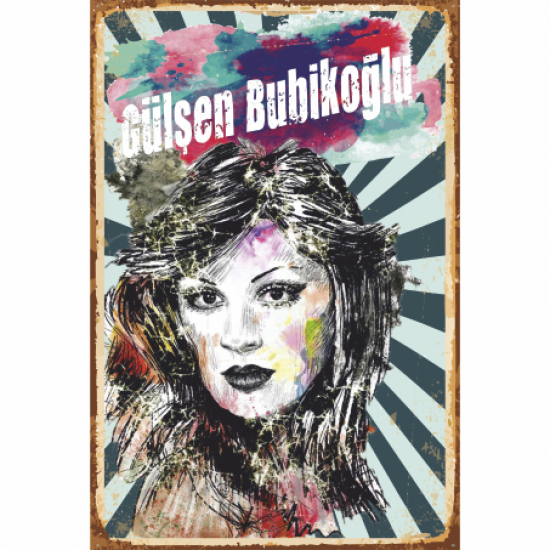 Gülşen bubikoğlu yeşilçam türk sineması retro ahşap poster tablo Gülşen bubikoğlu yeşilçam türk sineması retro ahşap poster tablo