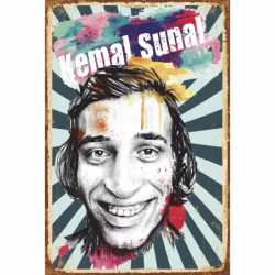 kemal sunal yeşilçam türk sineması retro ahşap poster tablo