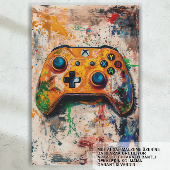 ps oyun konsolu oyun oyuncu kolu ev dekorasyon tablo retro ahşap poster