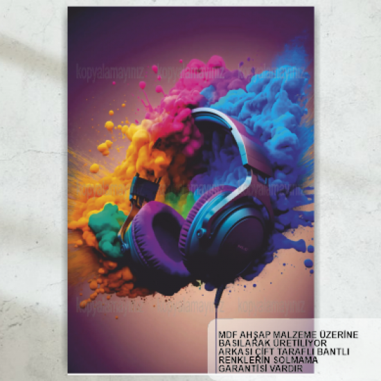 pc ps mobil konsol oyuncu kulaklık ev dekorasyon tablo retro