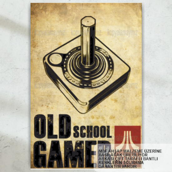 old school gamer atari oyun kolu oyuncu ev dekorasyon tablo retro