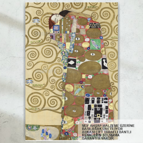 Gustav Klimt Öpücük The Kiss versiyon ünlü ressam resimleri ev dekorasyon ahşap tablo poster Gustav Klimt Öpücük The Kiss versiyon ünlü ressam resimleri ev dekorasyon ahşap tablo poster
